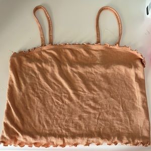 American eagle ribbed tank, size Medium but could fit small, orange color